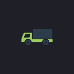 Cargo truck computer symbol