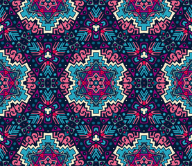 Abstract geometric mosaic seamless pattern
