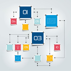 Fototapeta premium Flow chart infographic.