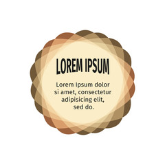 Retro design elements for the abstract colorful background. Color triangular vintage stickers with the text. Web templates. Graphic contemporary design element. Children substrate under the text.