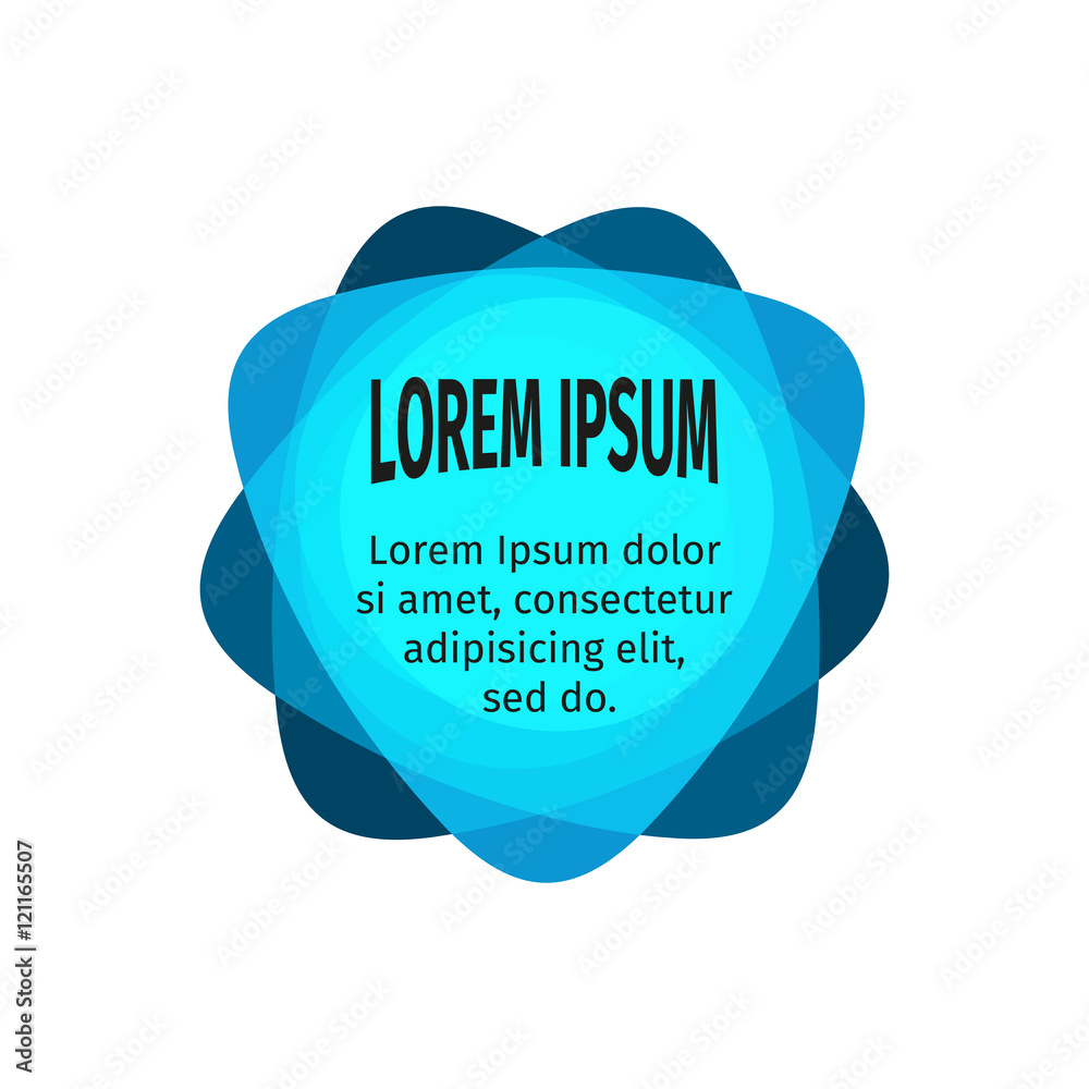 Poster Bright design elements for the abstract colorful background. Color triangular stickers with the text. Web templates. Graphic contemporary design element.Bright children substrate under the text.