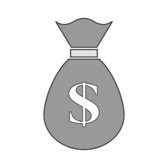 Money symbol sign on white background. Vector illustration.
