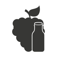 juice fruit bottle silhouette icon vector illustration design