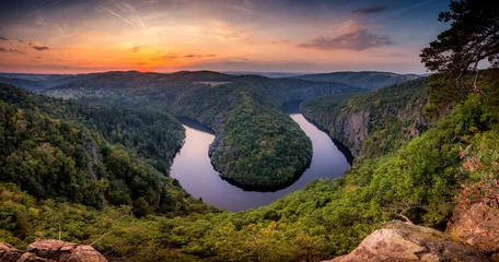 Fotobehang Natuur rivier de Moldau