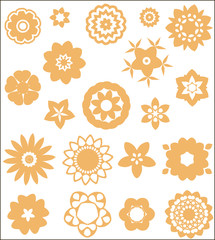 vector simple flower elements