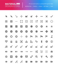 Material design solid icons set. Premium quality pixel perfect UI and UX icons, action icons, for website and app development.