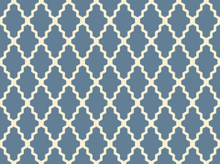 Seamless light blue moroccan geometric african pattern vector