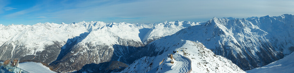 Winter mountain panorama (Austria).