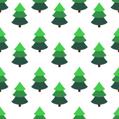 Bright fir tree in an isometric style on a white background.
