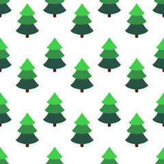 Bright fir tree in an isometric style on a white background.