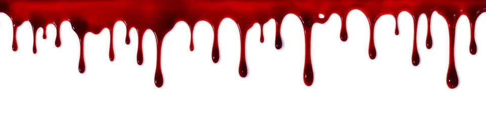Schilderijen op glas Dripping blood banner © electriceye