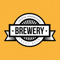 Brewery vintage logo vector
