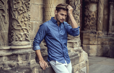 Obraz premium Handsome male model posing