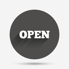 Open sign icon. Entry symbol.