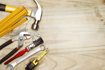 Work tools on wood