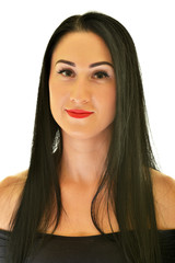 Naklejka premium Woman with beautiful long hair