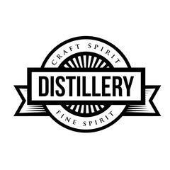 Distillery vintage logo vector