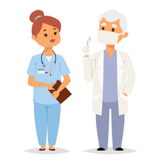 Doctor character vector isolated