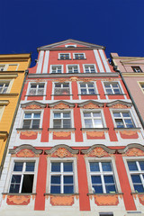 Architecture of Wroclaw, Poland, Europe. City centre, Colorful, historical Market square tenements.Lower Silesia, Europe.