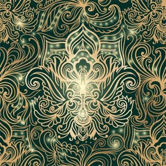Vintage background golden baroque