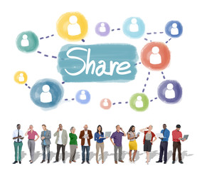 Share Sharing Connection Networking Concept