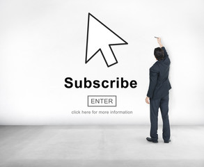 Subscribe Feed Register Homepage Network Concept