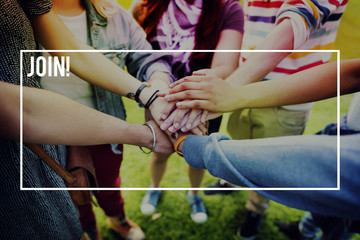 Join Invite Membership Company Follow Us Concept