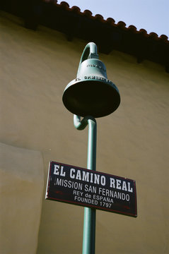 Roadside Bell Marking The El Camino Real Connecting The 21 California Missions