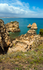 Atlantic ocean coastline (Algarve, Portugal).