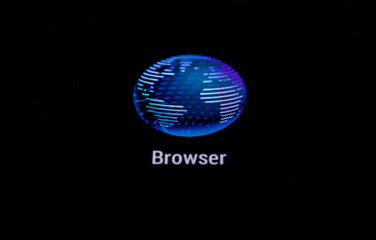 Browser Globe Internet Information Digital App Icon Symbol Access Tap Black