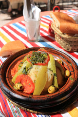 Moroccan tajine  chicken dinner
