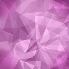 Pink Light Polygonal Mosaic Background.  Business Design Templates. Triangular Geometric Pattern