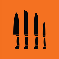 Kitchen knife set icon