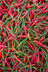 Red Chillies Background,Selective focus