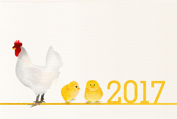 酉　鶏　年賀状　背景 © J BOY