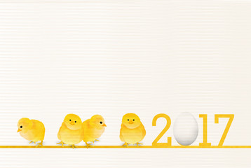 酉　ひよこ　年賀状　背景 © J BOY