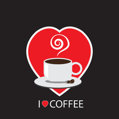 coffee design over black background vector illustration