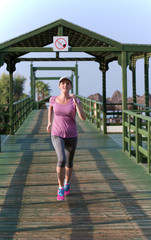 sporty woman jogging