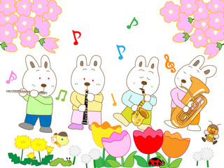 春のウサギの演奏会