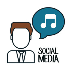 avatar music social media design isolated vector illustration eps 10
