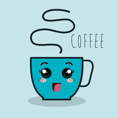 cup coffee cartoon with facial expression isolated icon design, vector illustration  graphic 