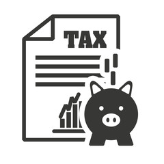 tax receip paper document vector illustration design