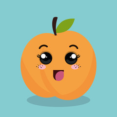 cartoon orange fruit facial expression design isolated vector illustration esp 10