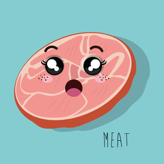 cartoon meat food design isolated vector illustration eps 10