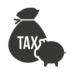 bag money tax investment vector illustration design