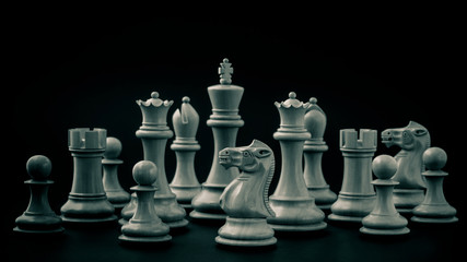 Abstract background of business concept . Standing King of chess