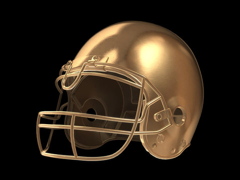 3D rendering of x ray shaded with wireframe football helmet.