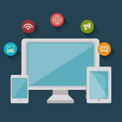 technology social media isolated icon design, vector illustration graphic