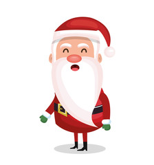 santa claus standing merry christmas design vector illustration eps 10