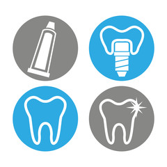 dental healthcare equipment flat icons vector illustration design